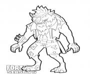 Printable Dire Wolf skin from Fortnite season 6 coloring pages