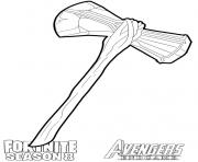 Printable stormbreaker from Fortnite and Avengers coloring pages