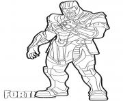 Printable Thanos skin from Fortnite coloring pages