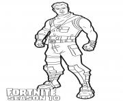 Printable Dark Jonesy skin from Fortnite season 10 coloring pages