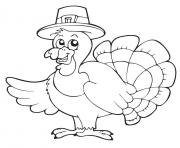 Printable pilgrim turkey thanksgiving coloring pages