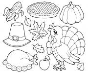 Printable thanksgiving table kids coloring pages
