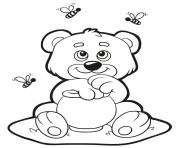 Printable honey bear coloring pages