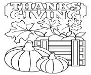 Printable Thanksgiving Leaves and Pumpkins coloring pages
