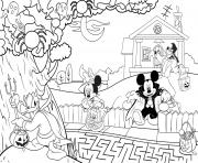 Printable halloween disney activity page coloring pages
