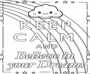 Keep Calm and Believe in your Dreams