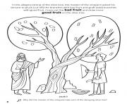 Printable Cross out the bad fruit and draw more good fruit on the olive tree coloring pages