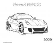 Ferrari 599xx 2009 coloring pages