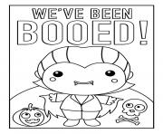 Printable Halloween vampire we ve been booed coloring pages