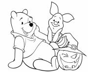 Printable Winnie the Pooh Halloween coloring pages