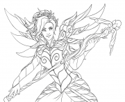 Printable overwatch Tracer Lena Oxton coloring pages