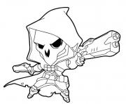 Printable Overwatch Reaper Cute coloring pages