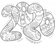 Printable 2020 Number New Year coloring pages