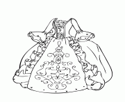 Printable ball gown coloring pages