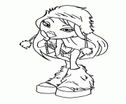 Printable bratz winter style coloring pages
