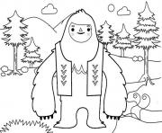 Printable Everest is a Yeti coloring pages