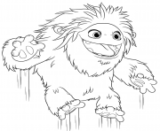Printable abominable yeti jumping coloring pages