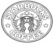 Printable starbucks coffee logo coloring pages