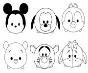 Printable kawaii disney characters coloring pages
