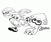 Printable Fun Splatoon agent 3 hero mode coloring pages