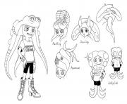 Printable Splatoon Characters Marie coloring pages