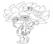 Splatoon Game Girl Character coloring pages