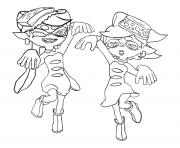 Printable Splatoon Squid Sisters coloring pages