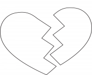 Printable broken heart 3 coloring pages