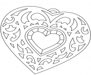 Printable heart shaped medallion coloring pages