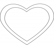 Printable simple heart 4 coloring pages