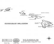 Printable hawaii map coloring pages