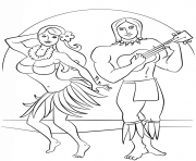 Printable luau party coloring pages