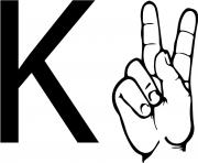asl sign language letter k