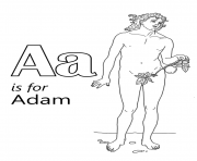 Printable letter a is for adame coloring pages
