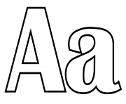 Printable letter a coloring pages