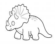 Printable Little Triceratops coloring pages