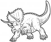 Printable Triceratops pissed off coloring pages