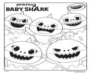 Printable Pinkfong Baby Shark by Crayola coloring pages