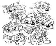 Paw Patrol Mighty Pups coloring pages