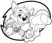 Printable Mighty Pups Rocky coloring pages