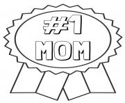 Printable mothers day number mom ribbon coloring pages