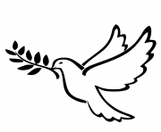 Printable peace dove coloring pages