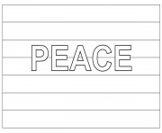 Printable rainbow peace flag coloring pages