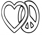 Printable Peace and Love _1_ coloring pages