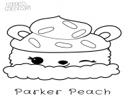 Printable Parker Peach from Num Noms coloring pages