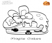 Printable Maple Cakes from Num Noms 2 coloring pages