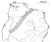 Printable chewbacca sulley disney star wars coloring pages