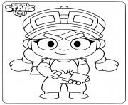 Printable brawl stars jessie coloring pages