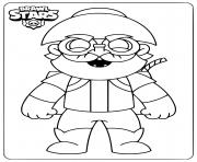 Printable brawl stars angry guy coloring pages
