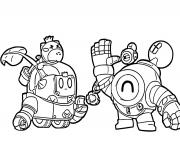 Printable Sprout et Nani Brawl Stars coloring pages